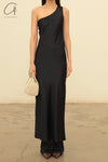 BASERANGE 24 Autumn and Winter One-shoulder Dress Portugal BAS-DROSD-VI-WI24-LH Blue Black